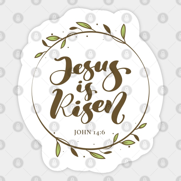 Jesus is Risen - John 14:6 Sticker by Culam Life